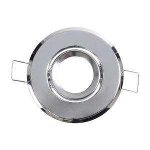 DELTA  Χωνευτό Κινούμενο Στρόγγυλο Σποτ Οροφής για Λάμπα MR11 με Βάση GU5.3 ή GU10 - IP20 - Μεταλλικό - Φ70 x Υ21mm - Χρώμιο Νίκελ