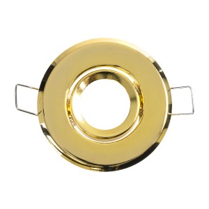 DELTA  Χωνευτό Κινούμενο Στρόγγυλο Σποτ Οροφής για Λάμπα MR11 με Βάση GU5.3 ή GU10 - IP20 - Μεταλλικό - Φ70 x Υ21mm - Χρυσό Πλατίνα
