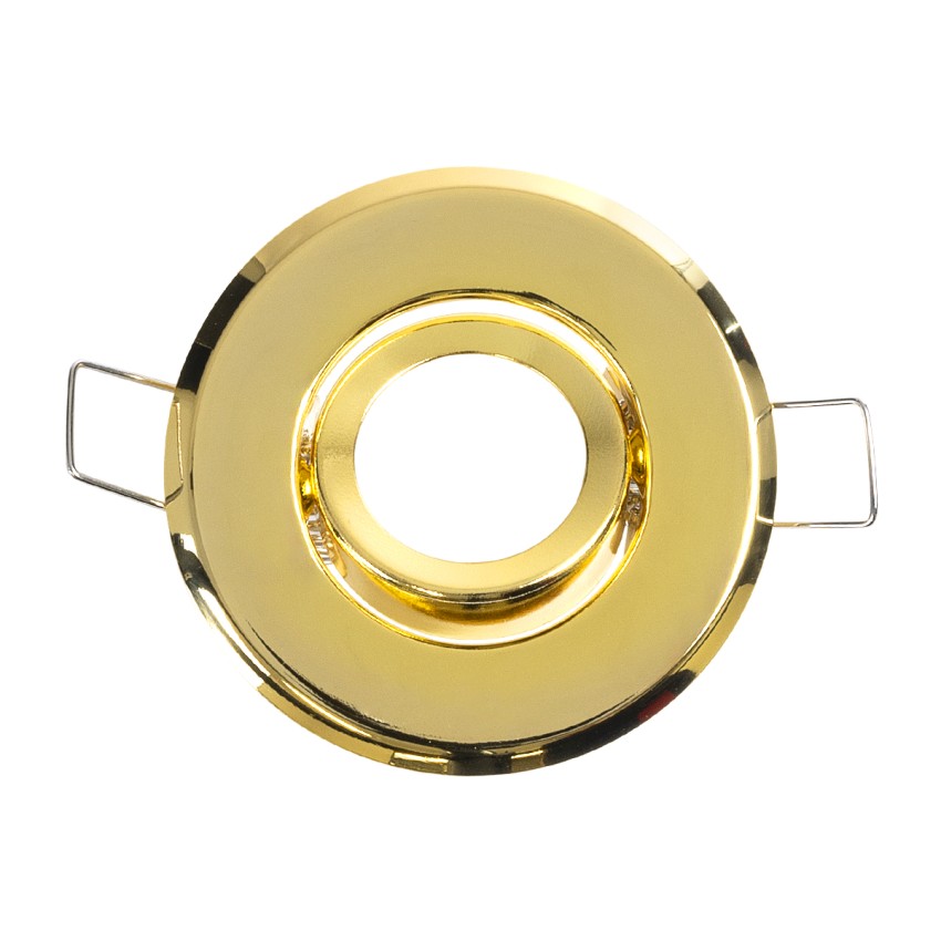 DELTA  Χωνευτό Κινούμενο Στρόγγυλο Σποτ Οροφής για Λάμπα MR11 με Βάση GU5.3 ή GU10 - IP20 - Μεταλλικό - Φ70 x Υ21mm - Χρυσό Πλατίνα