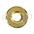 DELTA  Χωνευτό Κινούμενο Στρόγγυλο Σποτ Οροφής για Λάμπα MR11 με Βάση GU5.3 ή GU10 - IP20 - Μεταλλικό - Φ70 x Υ21mm - Χρυσό Πλατίνα
