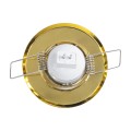 DELTA  Χωνευτό Κινούμενο Στρόγγυλο Σποτ Οροφής για Λάμπα MR11 με Βάση GU5.3 ή GU10 - IP20 - Μεταλλικό - Φ70 x Υ21mm - Χρυσό Πλατίνα