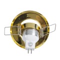 DELTA  Χωνευτό Κινούμενο Στρόγγυλο Σποτ Οροφής για Λάμπα MR11 με Βάση GU5.3 ή GU10 - IP20 - Μεταλλικό - Φ70 x Υ21mm - Χρυσό Πλατίνα