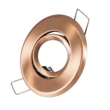 DELTA  Χωνευτό Κινούμενο Στρόγγυλο Σποτ Οροφής για Λάμπα MR11 με Βάση GU5.3 ή GU10 - IP20 - Μεταλλικό - Φ70 x Υ21mm - Χάλκινο