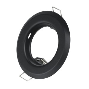 DELTA  Χωνευτό Στρόγγυλο Σποτ Οροφής για Λάμπα MR16 με Βάση GU5.3 ή GU10 - IP20 - Μεταλλικό - Φ83 x Υ31mm - Μαύρο