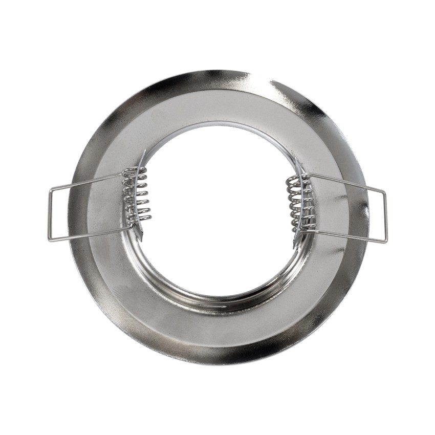 GLOBOSTAR® RAFY  Χωνευτή Βάση για Σποτ MR16 με Ντουί GU10/GU5.3 IP20 - Νίκελ Χρώμιο - Μ8.3 x Π8.3 x Υ3.1cm / Q6cm