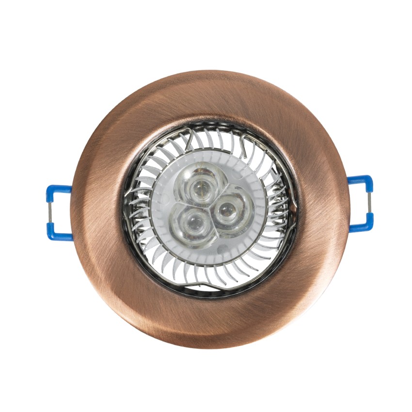 DELTA Χωνευτό Στρόγγυλο Σποτ Οροφής για Λάμπα MR16 με Βάση GU5.3 ή GU10 - IP20 - Μεταλλικό - Φ83 x Υ31mm - Χάλκινο DELTA Χωνευτό Στρόγγυλο Σποτ Οροφής για Λάμπα MR16 με Βάση GU5.3 ή GU10 - IP20 - Μεταλλικό - Φ83 x Υ31mm - Χάλκινο