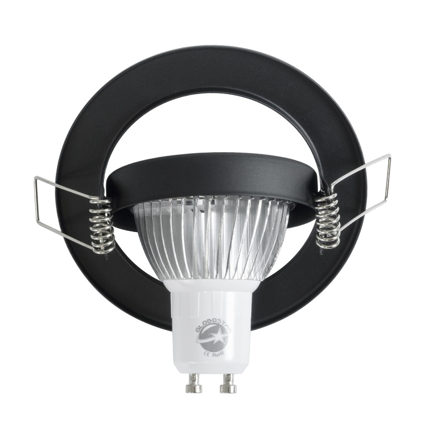DELTA Χωνευτό Κινούμενο Στρόγγυλο Σποτ Οροφής για Λάμπα MR16 με Βάση GU5.3 ή GU10 - IP20 - Μεταλλικό - Φ92 x Υ28mm- Μαύρο DELTA Χωνευτό Κινούμενο Στρόγγυλο Σποτ Οροφής για Λάμπα MR16 με Βάση GU5.3 ή GU10 - IP20 - Μεταλλικό - Φ92 x Υ28mm- Μαύρο