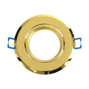 DELTA  Χωνευτό Κινούμενο Στρόγγυλο Σποτ Οροφής για Λάμπα MR16 με Βάση GU5.3 ή GU10 - IP20 - Μεταλλικό - Φ92 x Υ28mm - Χρυσό Πλατίνα