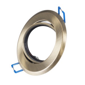 DELTA  Χωνευτό Κινούμενο Στρόγγυλο Σποτ Οροφής για Λάμπα MR16 με Βάση GU5.3 ή GU10 - IP20 - Μεταλλικό - Φ92 x Υ28mm - Μπρούτζινο