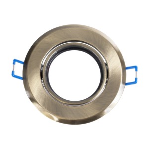 DELTA  Χωνευτό Κινούμενο Στρόγγυλο Σποτ Οροφής για Λάμπα MR16 με Βάση GU5.3 ή GU10 - IP20 - Μεταλλικό - Φ92 x Υ28mm - Μπρούτζινο