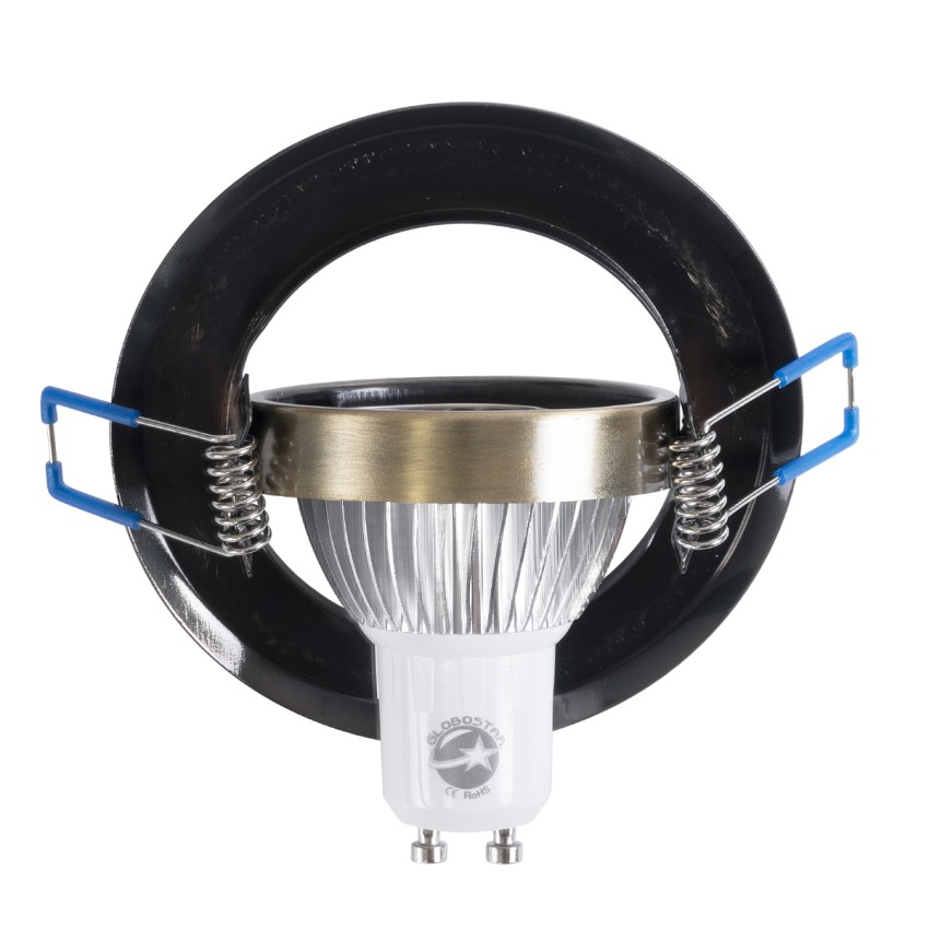 DELTA  Χωνευτό Κινούμενο Στρόγγυλο Σποτ Οροφής για Λάμπα MR16 με Βάση GU5.3 ή GU10 - IP20 - Μεταλλικό - Φ92 x Υ28mm - Μπρούτζινο