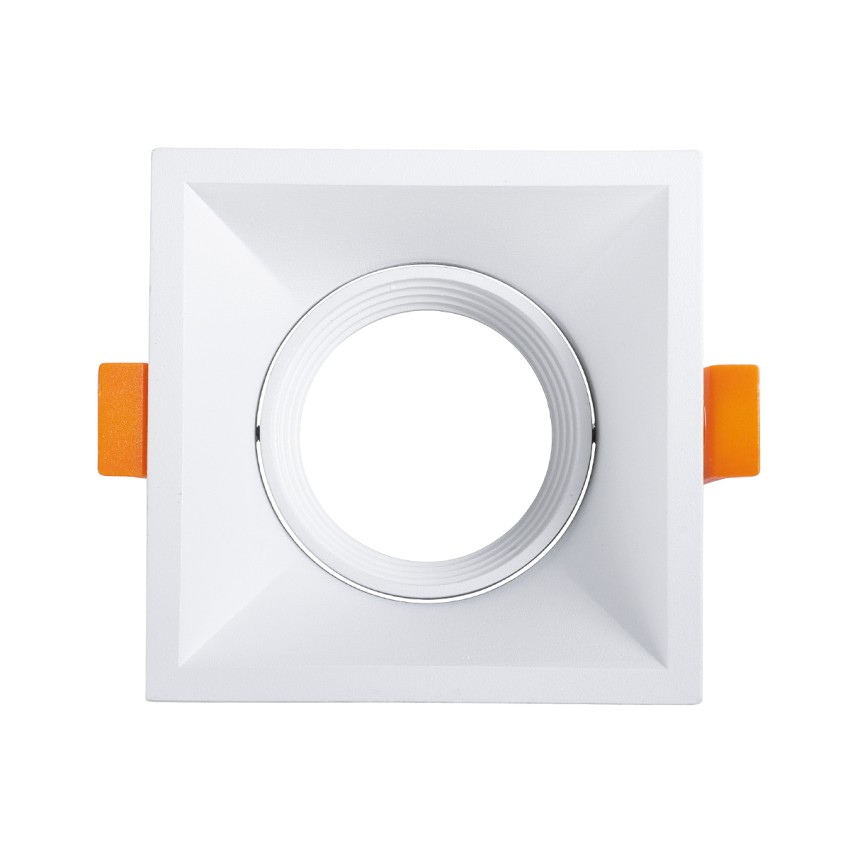 ALPHA  Χωνευτό Κινούμενο Τετράγωνο Σποτ Οροφής για Λάμπα MR16/GU10 - IP20 - Χυτό Αλουμίνιο - Μ9 x Π9 x Υ4.5cm - Λευκό