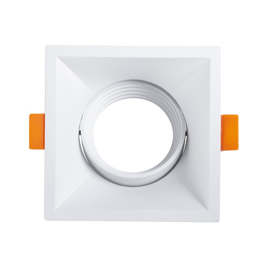 ALPHA  Χωνευτό Κινούμενο Τετράγωνο Σποτ Οροφής για Λάμπα MR16/GU10 - IP20 - Χυτό Αλουμίνιο - Μ9 x Π9 x Υ4.5cm - Λευκό