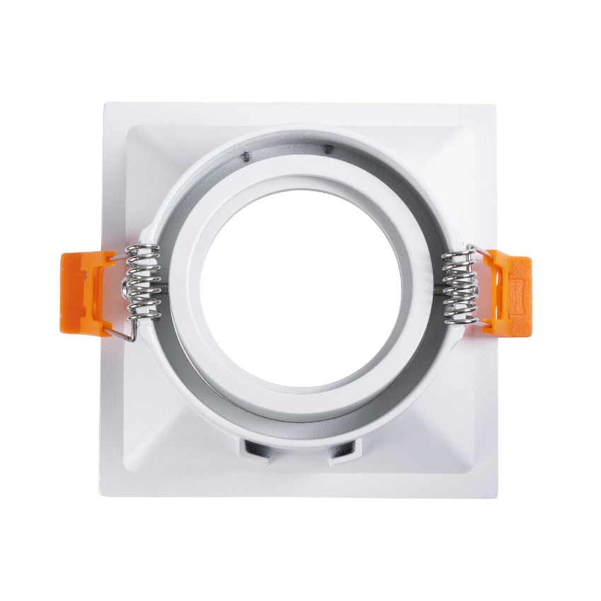 ALPHA  Χωνευτό Κινούμενο Τετράγωνο Σποτ Οροφής για Λάμπα MR16/GU10 - IP20 - Χυτό Αλουμίνιο - Μ9 x Π9 x Υ4.5cm - Λευκό