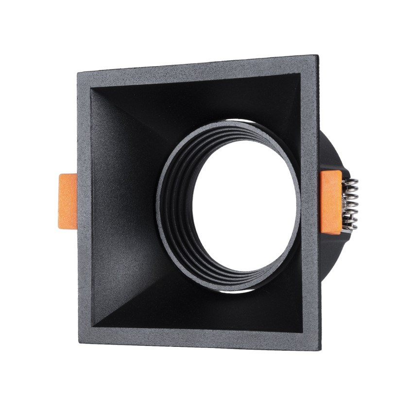 ALPHA  Χωνευτό Κινούμενο Τετράγωνο Σποτ Οροφής για Λάμπα MR16/GU10 - IP20 - Χυτό Αλουμίνιο - Μ9 x Π9 x Υ4.5cm - Μαύρο