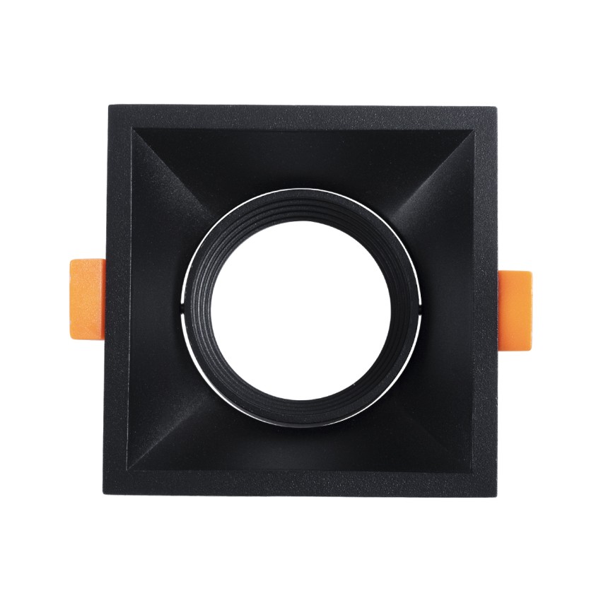 ALPHA  Χωνευτό Κινούμενο Τετράγωνο Σποτ Οροφής για Λάμπα MR16/GU10 - IP20 - Χυτό Αλουμίνιο - Μ9 x Π9 x Υ4.5cm - Μαύρο