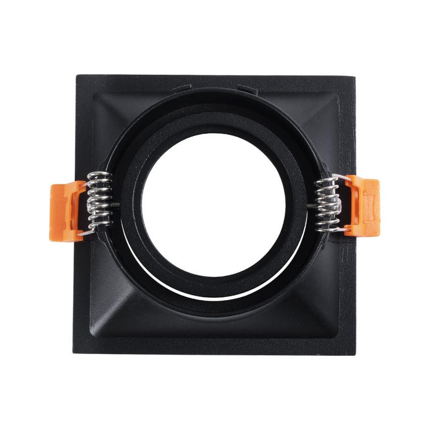 ALPHA  Χωνευτό Κινούμενο Τετράγωνο Σποτ Οροφής για Λάμπα MR16/GU10 - IP20 - Χυτό Αλουμίνιο - Μ9 x Π9 x Υ4.5cm - Μαύρο