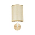 GLOBOSTAR® OASIS  Μοντέρνο Φωτιστικό Τοίχου - Απλίκα με Ντουί 1 x E27 AC 220-240V IP20 - Λευκό & Μπεζ - Μ15 x Π20 x Υ35cm