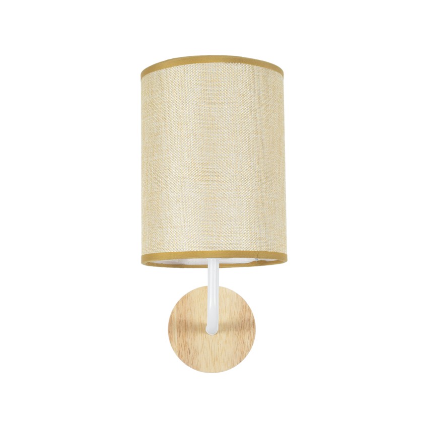 GLOBOSTAR® OASIS  Μοντέρνο Φωτιστικό Τοίχου - Απλίκα με Ντουί 1 x E27 AC 220-240V IP20 - Λευκό & Μπεζ - Μ15 x Π20 x Υ35cm