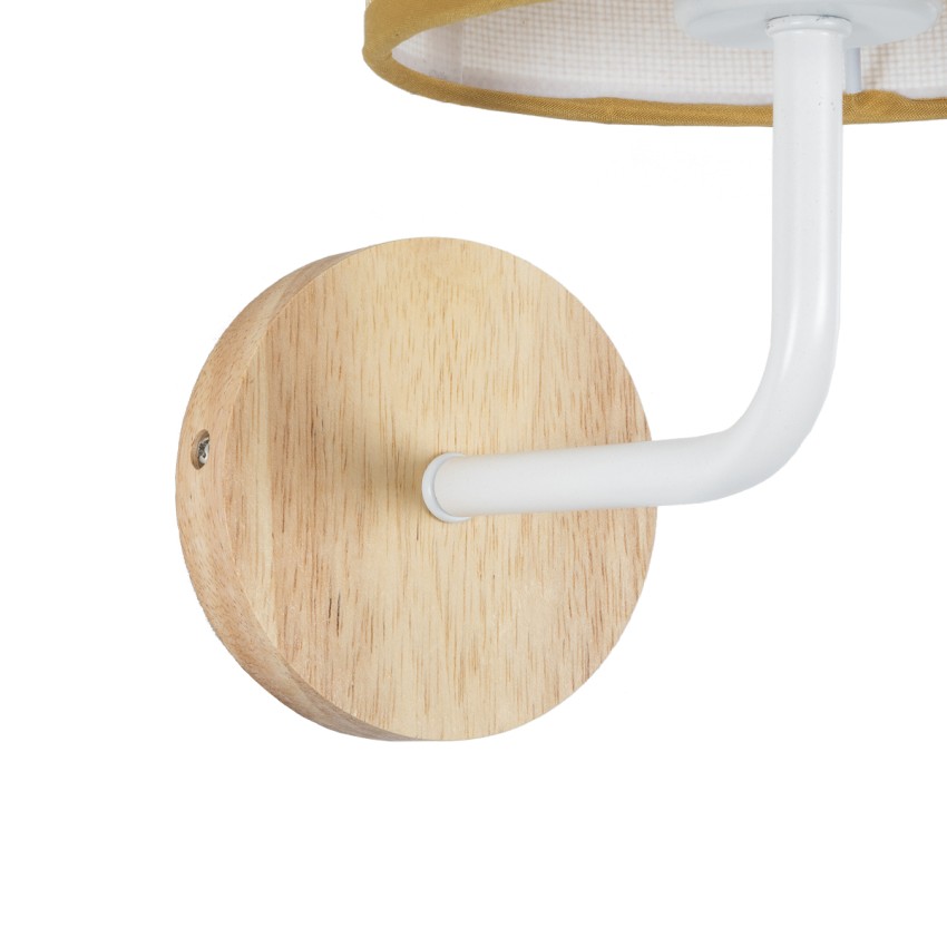 GLOBOSTAR® OASIS  Μοντέρνο Φωτιστικό Τοίχου - Απλίκα με Ντουί 1 x E27 AC 220-240V IP20 - Λευκό & Μπεζ - Μ15 x Π20 x Υ35cm