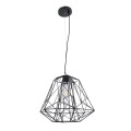 GLOBOSTAR® GRID  Vintage Κρεμαστό Φωτιστικό Οροφής με Ντουί 1 x E27 AC 220-240V IP20 - Μαύρο - Μ40 x Π40 x Υ33cm