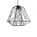 GLOBOSTAR® GRID  Vintage Κρεμαστό Φωτιστικό Οροφής με Ντουί 1 x E27 AC 220-240V IP20 - Μαύρο - Μ40 x Π40 x Υ33cm