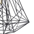 GLOBOSTAR® GRID  Vintage Κρεμαστό Φωτιστικό Οροφής με Ντουί 1 x E27 AC 220-240V IP20 - Μαύρο - Μ40 x Π40 x Υ33cm