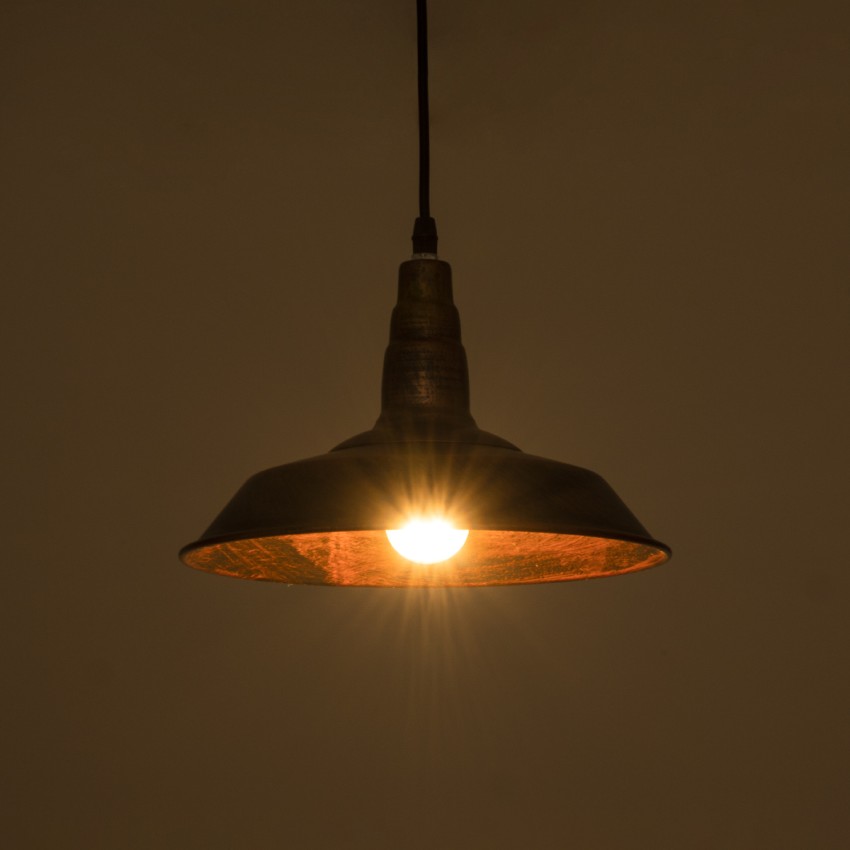 RAY  Vintage Κρεμαστό Φωτιστικό Καμπάνα Μονόφωτο 1 x E27 IP20 Χάλκινο Μέταλλο - Μ26 x Π26 x Υ25cm