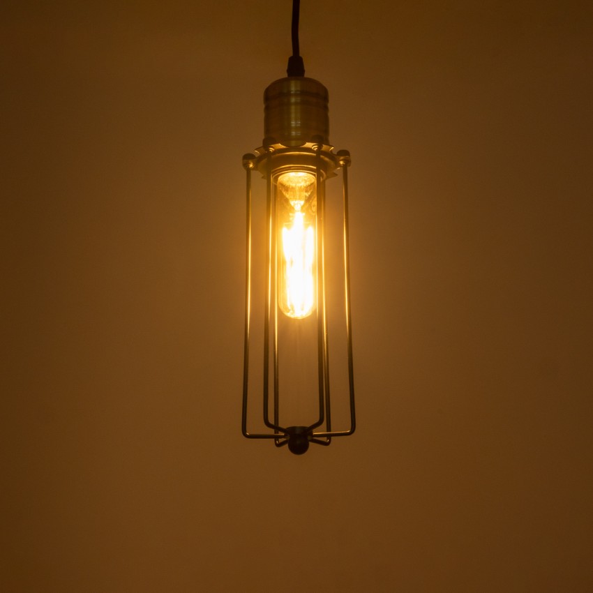 KLECE  Vintage Κρεμαστό Φωτιστικό Ανάρτηση Μονόφωτο 1 x E27 IP20 Μαύρο & Χρυσό Μέταλλο - Μ8 x Π8 x Υ28cm