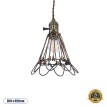 FLOWERON  Vintage Κρεμαστό Φωτιστικό Πλέγμα Μονόφωτο 1 x E27 IP20 Χάλκινο & Μπρούτζινο Μέταλλο - Μ10 x Π10 x Y20cm