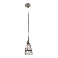 FLOWERON  Vintage Κρεμαστό Φωτιστικό Πλέγμα Μονόφωτο 1 x E27 IP20 Χάλκινο & Μπρούτζινο Μέταλλο - Μ10 x Π10 x Y20cm