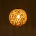 GLOBOSTAR® OCEANA  Boho Κρεμαστό Φωτιστικό Οροφής με Ντουί 1 x E27 AC 220-240V IP20 - Μπεζ - Μ20 x Π20 x Υ20cm
