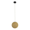 GLOBOSTAR® OCEANA  Boho Κρεμαστό Φωτιστικό Οροφής με Ντουί 1 x E27 AC 220-240V IP20 - Μπεζ - Μ20 x Π20 x Υ20cm