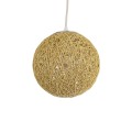 GLOBOSTAR® OCEANA  Boho Κρεμαστό Φωτιστικό Οροφής με Ντουί 1 x E27 AC 220-240V IP20 - Μπεζ - Μ20 x Π20 x Υ20cm