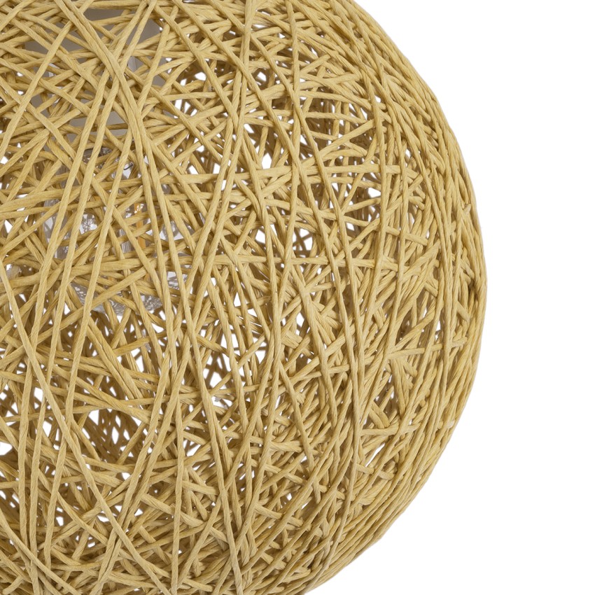 GLOBOSTAR® OCEANA  Boho Κρεμαστό Φωτιστικό Οροφής με Ντουί 1 x E27 AC 220-240V IP20 - Μπεζ - Μ20 x Π20 x Υ20cm