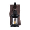 GLOBOSTAR® BRASRA  Vintage Φωτιστικό Τοίχου - Απλίκα με Ντουί 1 x E27 AC 220-240V IP20 - Καφέ & Μαύρο - Μ15 x Π20 x Υ30cm