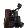 GLOBOSTAR® BRASRA  Vintage Φωτιστικό Τοίχου - Απλίκα με Ντουί 1 x E27 AC 220-240V IP20 - Καφέ & Μαύρο - Μ15 x Π20 x Υ30cm
