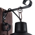 GLOBOSTAR® BRASRA  Vintage Φωτιστικό Τοίχου - Απλίκα με Ντουί 1 x E27 AC 220-240V IP20 - Καφέ & Μαύρο - Μ15 x Π20 x Υ30cm