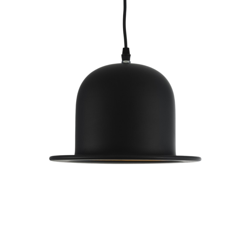 CHARLO  Vintage Κρεμαστό Φωτιστικό Καμπάνα Μονόφωτο 1 x E27 IP20 Μαύρο & Χρυσό Μέταλλο - Μ26 x Π26 x Υ16cm