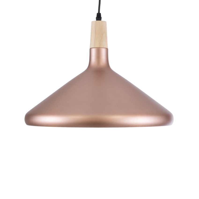 FERCLA  Μοντέρνο Κρεμαστό Φωτιστικό Καμπάνα Μονόφωτο 1 x E27 IP20 Χάλκινο & Λευκό Μέταλλο - Μ40 x Π40 x Υ30cm