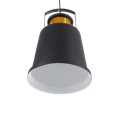 NUNZIATA  Vintage Κρεμαστό Φωτιστικό Καμπάνα Μονόφωτο 1 x E27 IP20 Μαύρο & Χρυσό Μέταλλο - Μ26 x Π26 x Υ40cm