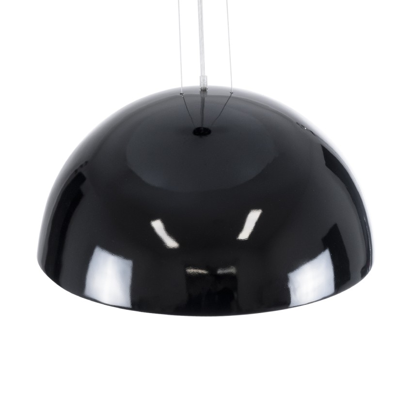 SERENIA  Μοντέρνο Κρεμαστό Φωτιστικό Καμπάνα Μονόφωτο 1 x E27 IP20 Μαύρο Μέταλλο με Λευκό Γύψο - Μ60 x Π60 x Υ30cm