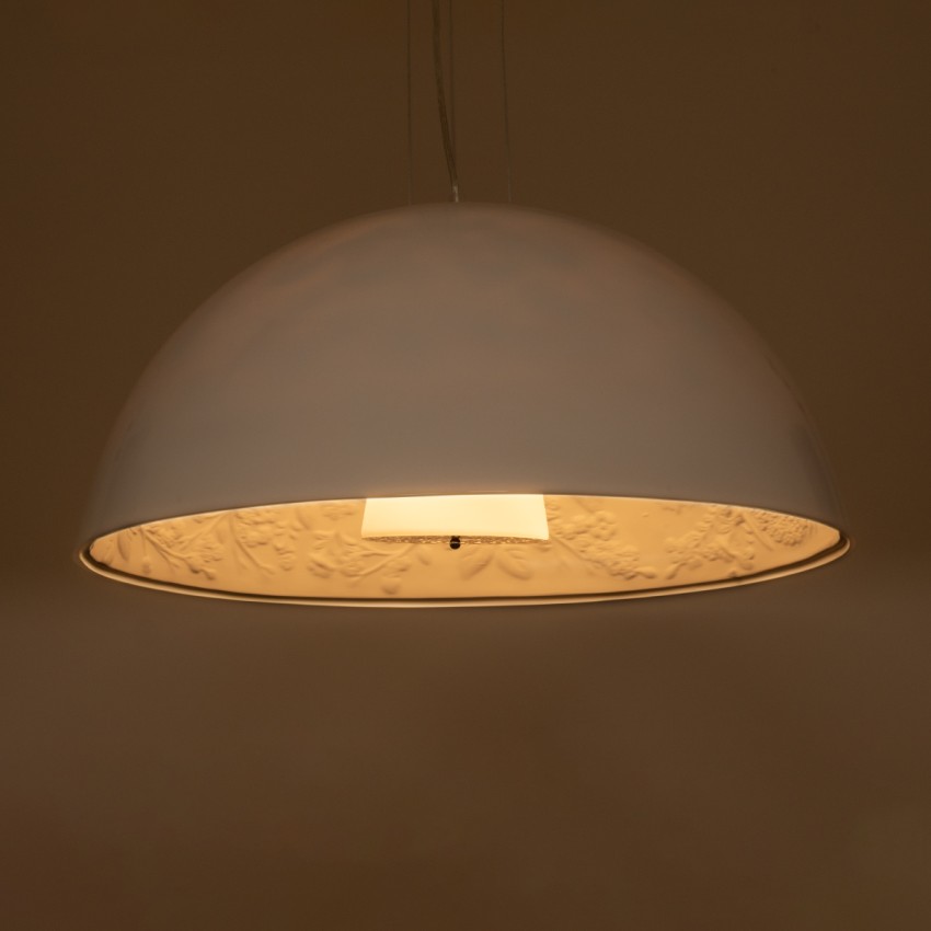 GLOBOSTAR® SERENIA  Μοντέρνο Κρεμαστό Φωτιστικό Οροφής με Ντουί 1 x E27 AC 220-240V IP20 - Λευκό - Μ60 x Π60 x Υ30cm