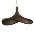 GLOBOSTAR® CUBA  Boho Κρεμαστό Φωτιστικό Οροφής με Ντουί 1 x E27 AC 220-240V IP20 - Καφέ - Μ53 x Π53 x Υ30cm