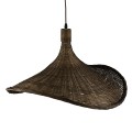 GLOBOSTAR® CUBA  Boho Κρεμαστό Φωτιστικό Οροφής με Ντουί 1 x E27 AC 220-240V IP20 - Καφέ - Μ53 x Π53 x Υ30cm