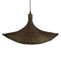 GLOBOSTAR® CUBA  Boho Κρεμαστό Φωτιστικό Οροφής με Ντουί 1 x E27 AC 220-240V IP20 - Καφέ - Μ53 x Π53 x Υ30cm