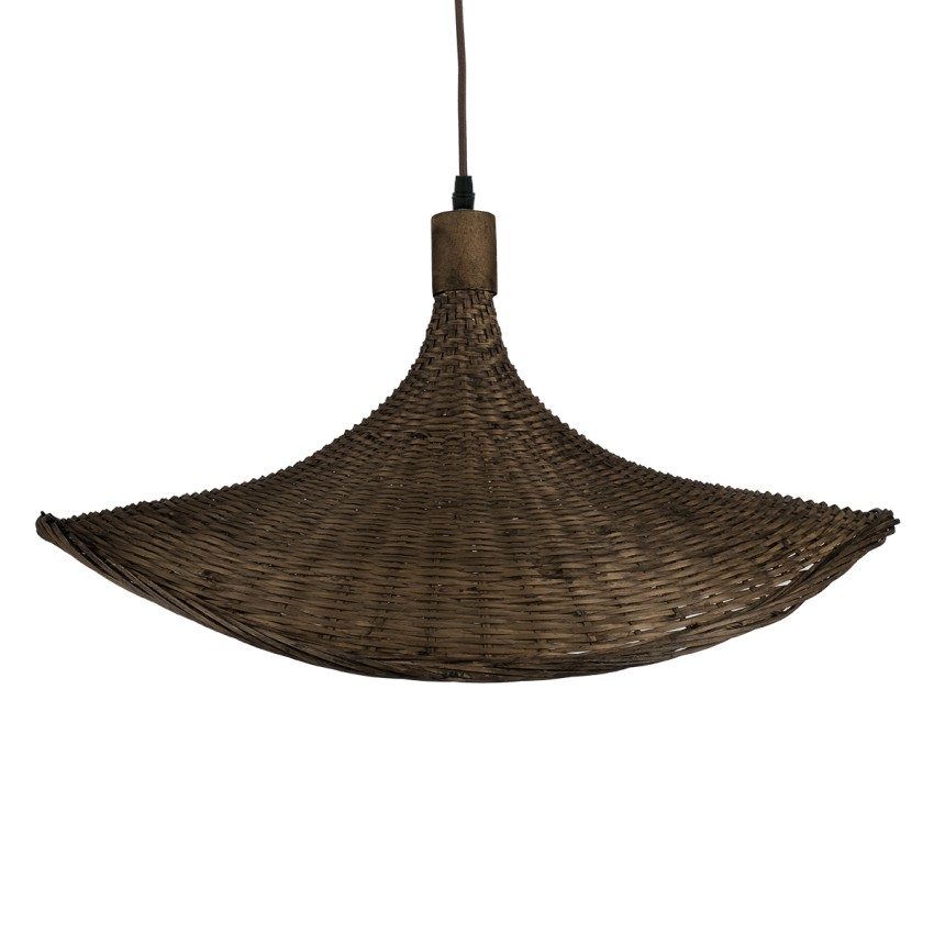 GLOBOSTAR® CUBA  Boho Κρεμαστό Φωτιστικό Οροφής με Ντουί 1 x E27 AC 220-240V IP20 - Καφέ - Μ53 x Π53 x Υ30cm