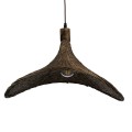 GLOBOSTAR® CUBA  Boho Κρεμαστό Φωτιστικό Οροφής με Ντουί 1 x E27 AC 220-240V IP20 - Καφέ - Μ53 x Π53 x Υ30cm