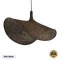 GLOBOSTAR® CUBA  Boho Κρεμαστό Φωτιστικό Οροφής με Ντουί 1 x E27 AC 220-240V IP20 - Καφέ - Μ80 x Π80 x Υ49cm