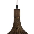 GLOBOSTAR® CUBA  Boho Κρεμαστό Φωτιστικό Οροφής με Ντουί 1 x E27 AC 220-240V IP20 - Καφέ - Μ80 x Π80 x Υ49cm